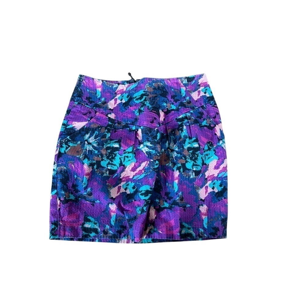Silence + Noise multicolor‎ floral print mini skirt